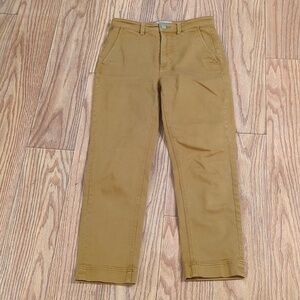 Everlane high-rise yellow jeans size 4 cropped slim with stretch colored denim